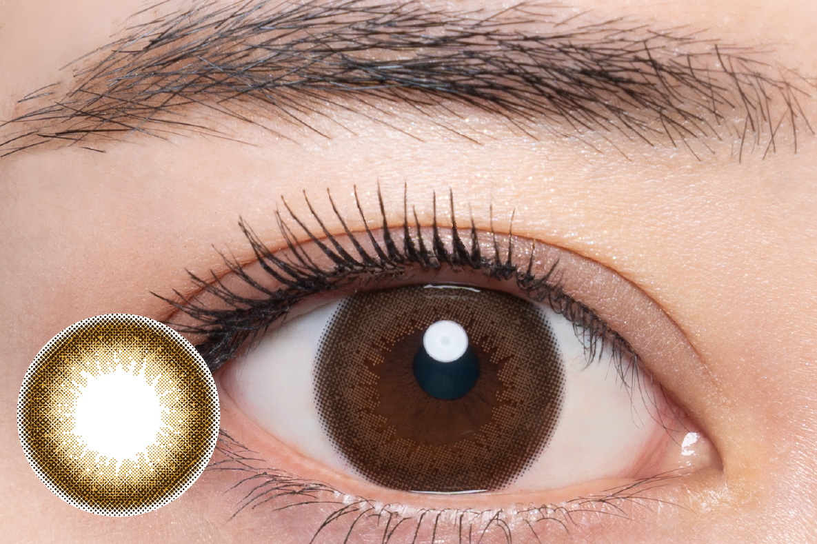 瞳を明るくするオレンジブラウン・ティアサンセット